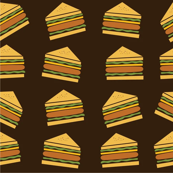 Leckeres Sandwich Food Thema — Stockvektor