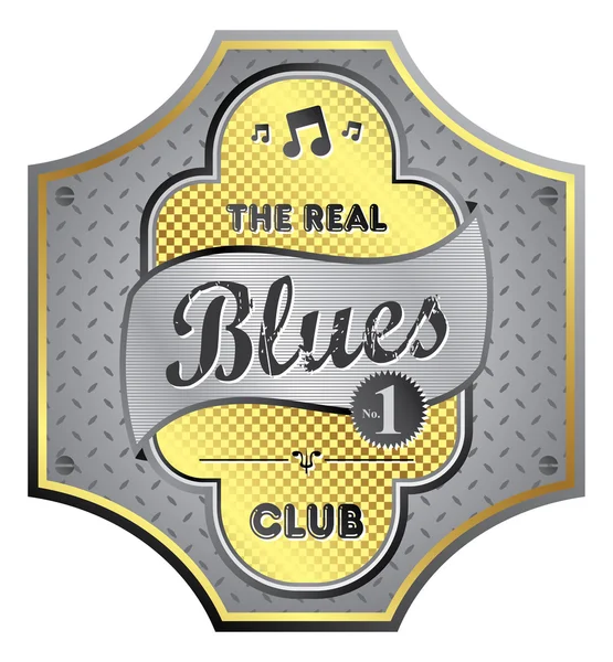 Blues music label — Stock Vector