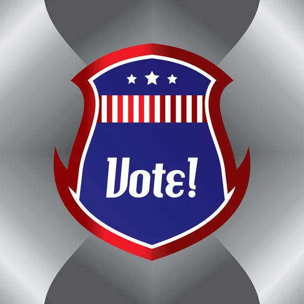 Voto escudo tema patriota — Vector de stock
