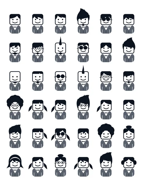 Gebruikers icons set — Stockvector