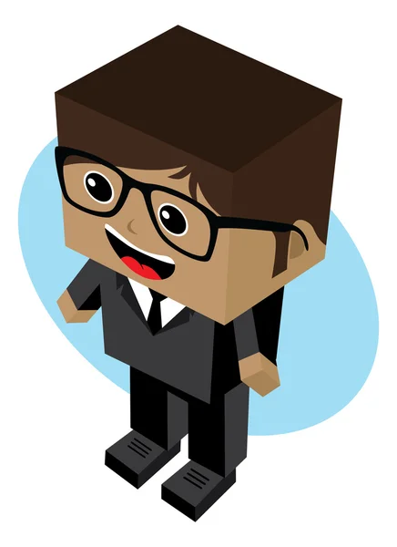 Man blok avatar — Stockvector