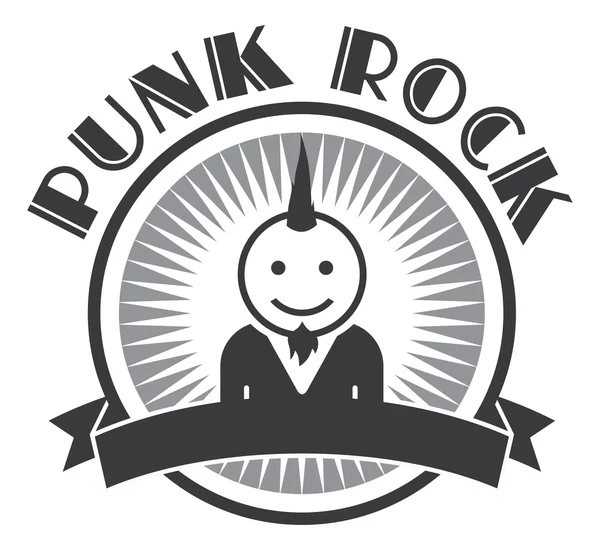 Uživatel punk rock — Stockový vektor