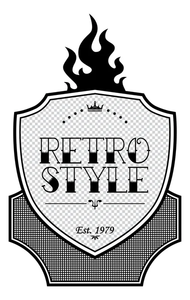 Icono de plantilla de logo retro — Vector de stock