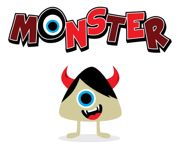 Süße Monster-Symbol — Stockvektor
