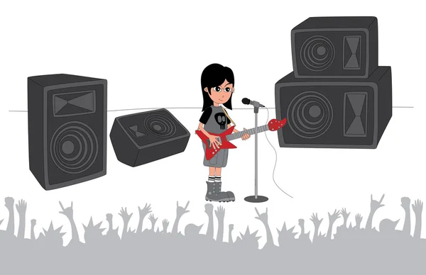 Show of band onstage — Stock Vector