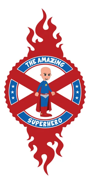 Brave superhero label — Stock Vector