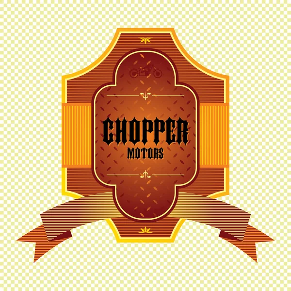 Chopper Badge Etikett — Stockvektor