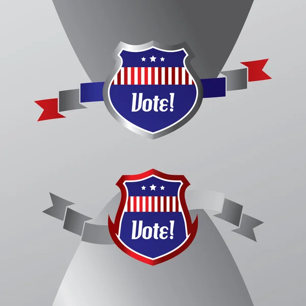 Vote shield patriot theme — Stock Vector