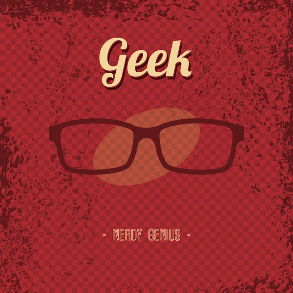 Retro-Geek-Brille — Stockvektor