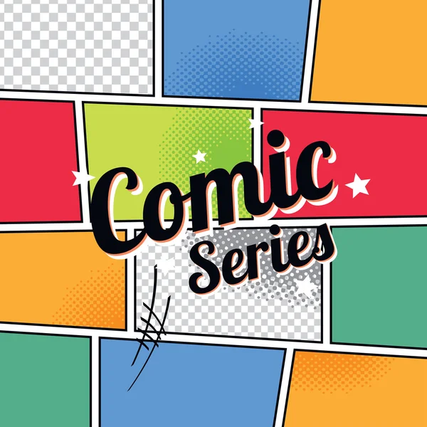 Comic template series — Stock Vector