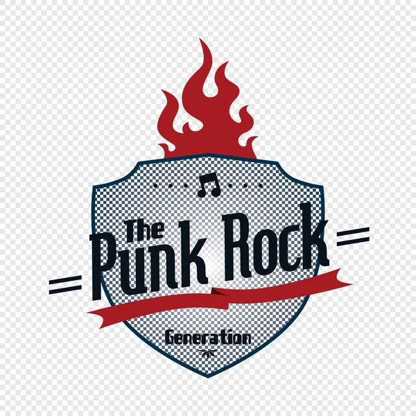 Punk rock label — Stock Vector