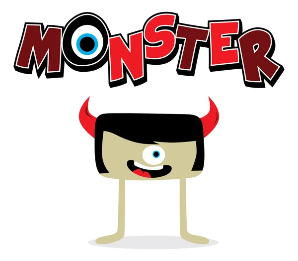 Süße Monster-Symbol — Stockvektor