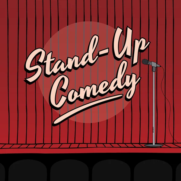 Comedy live podium opkomen — Stockvector