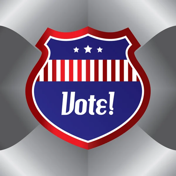 Abstimmung Schild Patriot Thema — Stockvektor
