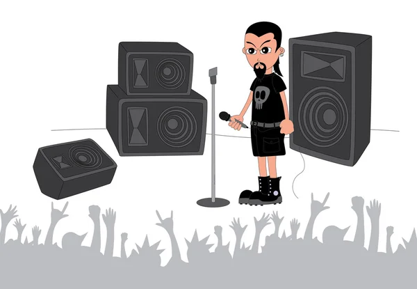 Show of band onstage — Stock Vector