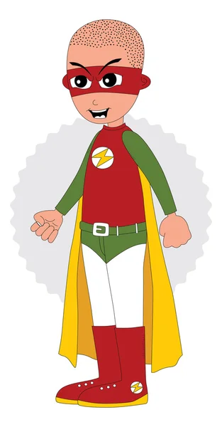 Simple  cartoon superhero — Stock Vector