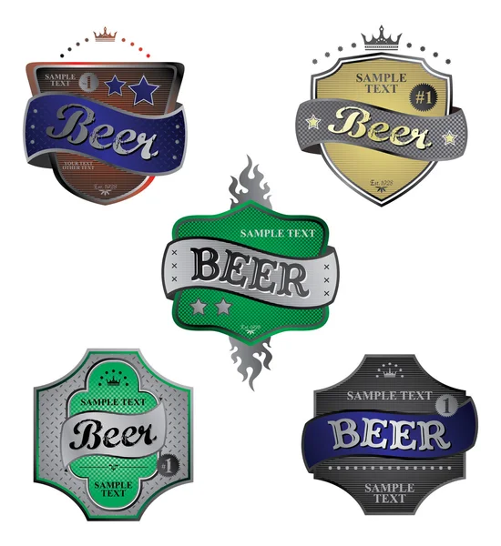 Affiche bière or — Image vectorielle