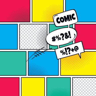 komik şablonu serisi