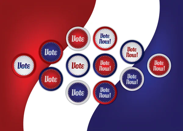 Election vote stickers labels set — Stock Vector