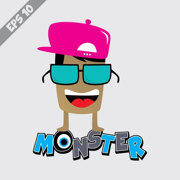Leuke monster pictogram — Stockvector