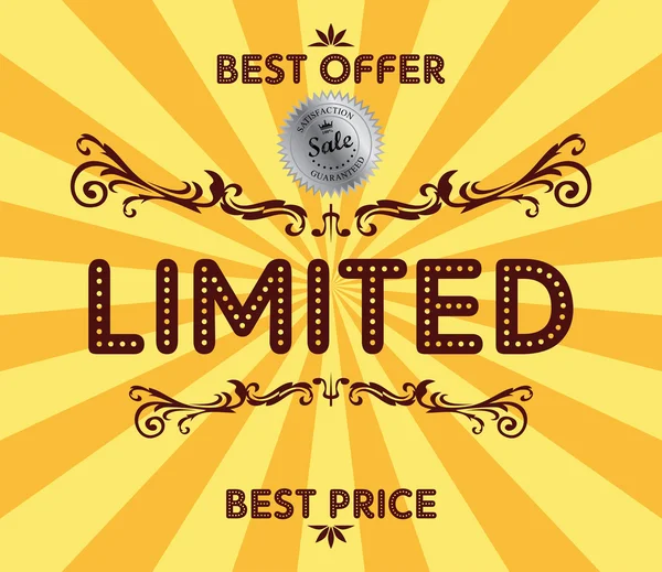 Limited sale vintage page — Stock Vector