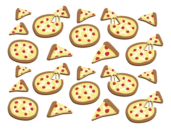 Small pizza pattern — Stock Vector