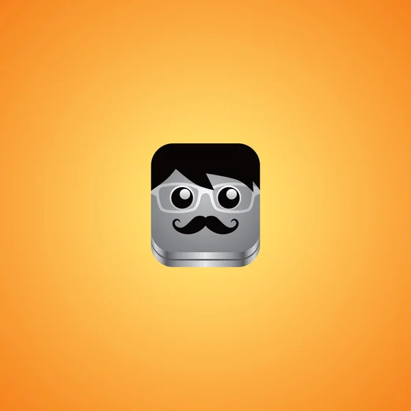 Caballero cara avatar — Vector de stock