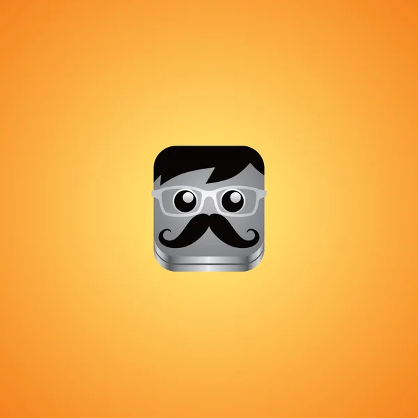 Gentleman visage avatar — Image vectorielle