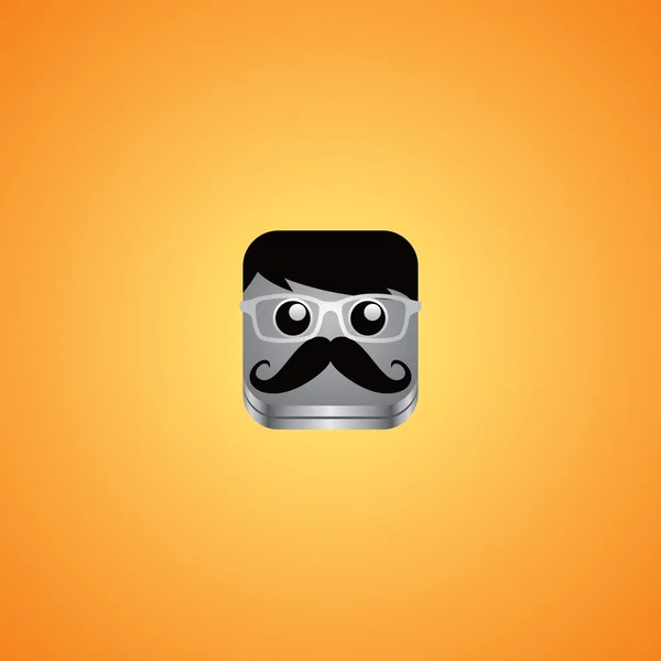 Gentleman visage avatar — Image vectorielle