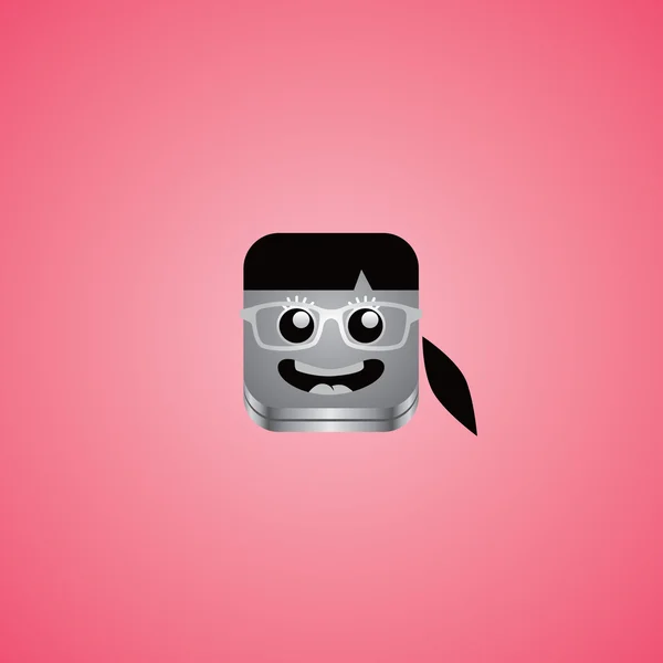 Geek girl avatar — Stockvector