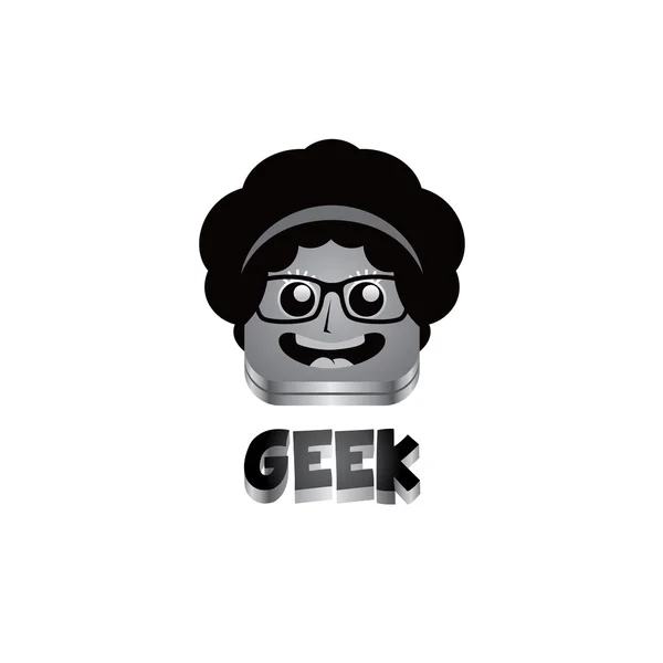Geek dívka avatar — Stockový vektor