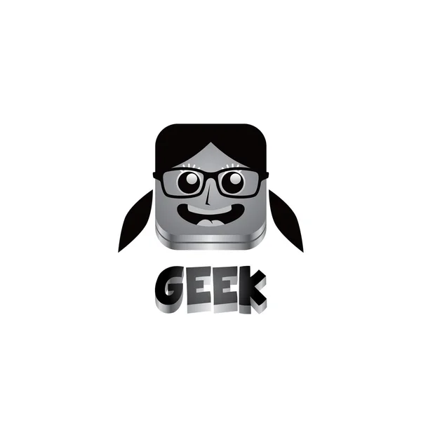 Geek girl avatar — Stock vektor