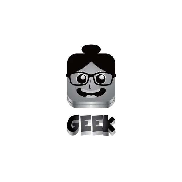 Geek Dziewczyna avatar — Wektor stockowy