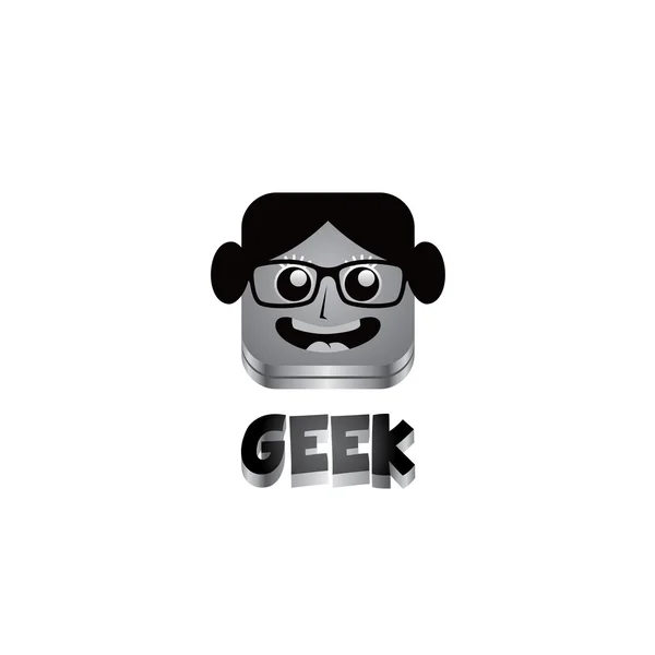 Geek girl avatar — Stock vektor