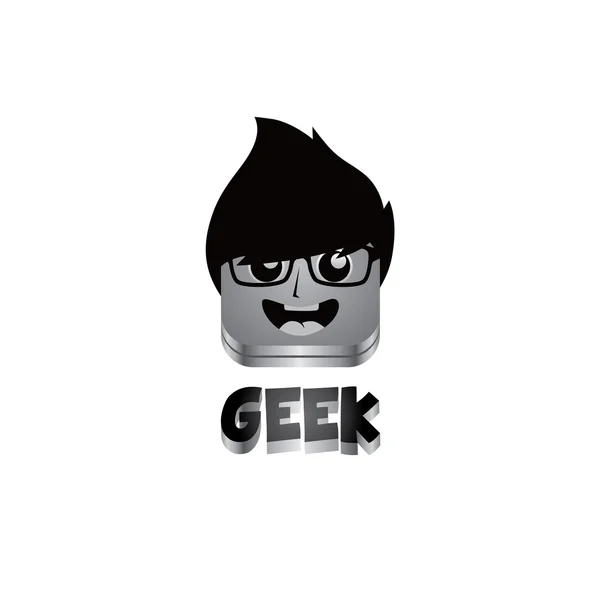 Geek girl avatar — стоковый вектор