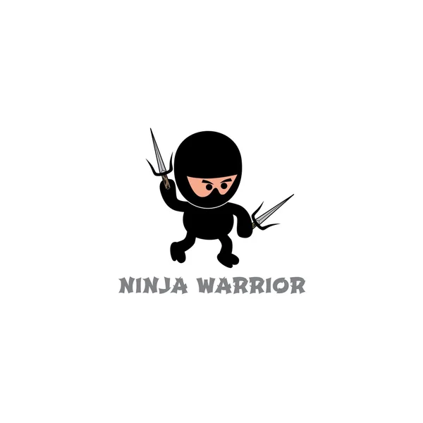 Ninja chico de dibujos animados — Vector de stock