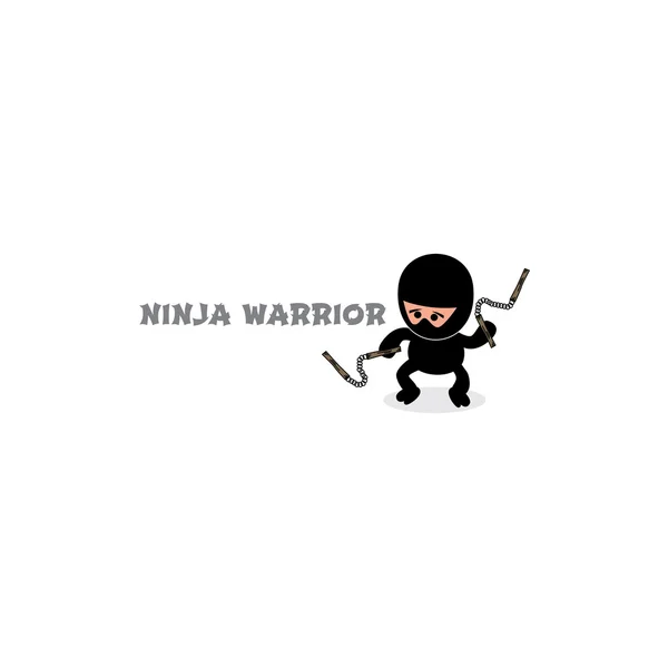 Ninja boy мультфільм — стоковий вектор