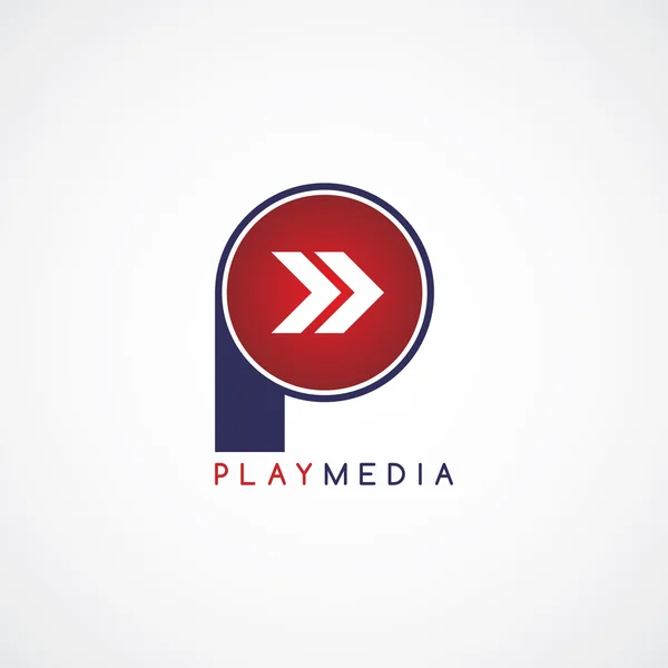 Play Media Ikone — Stockvektor