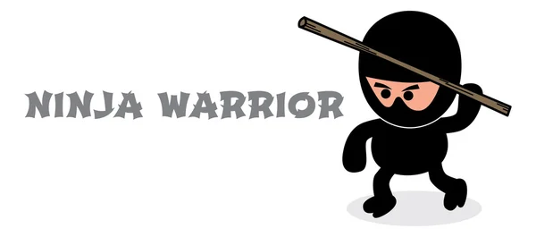 Personagem guerreiro ninja — Vetor de Stock