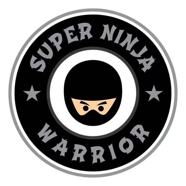 Ninja warrior character — Stock Vector