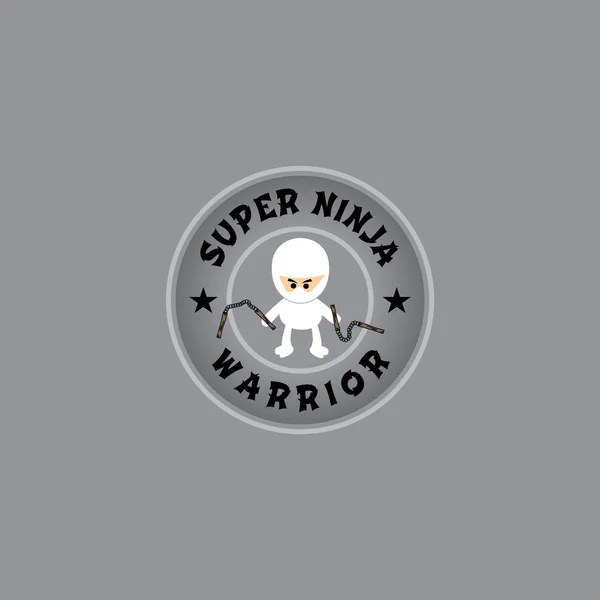 Ninja warrior character — Stock Vector