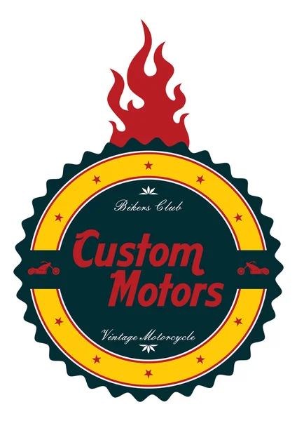 Custom motors icon — Stock Vector