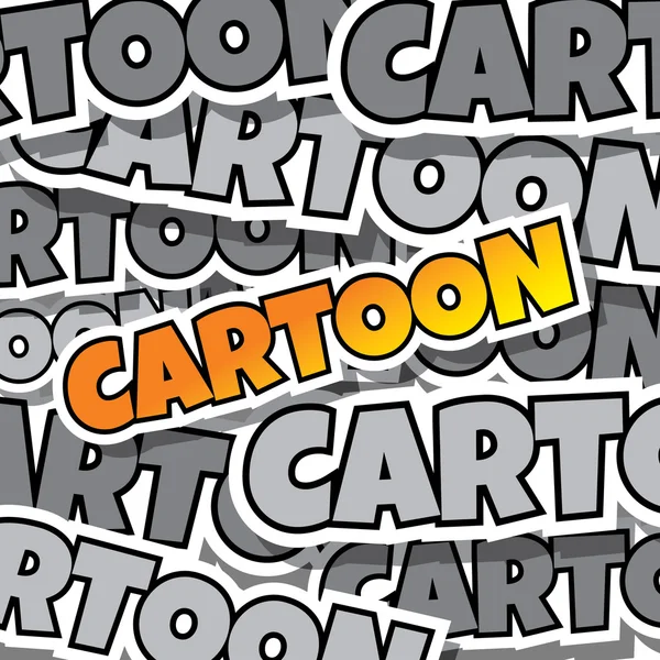 Cartoon comic text template theme — Stock Vector