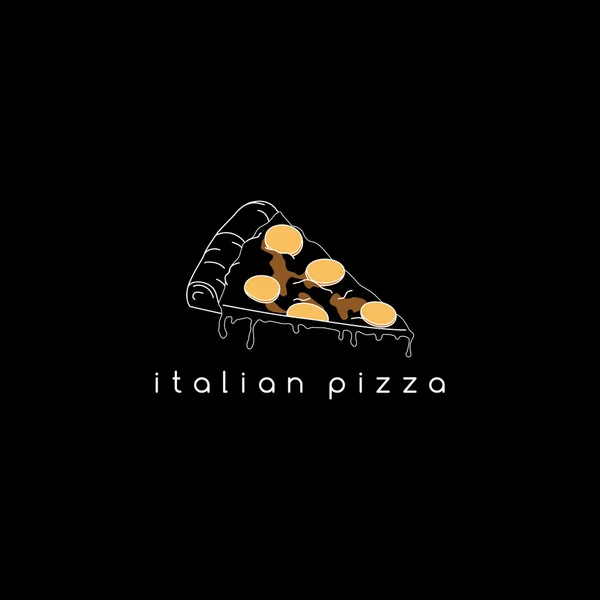 Logotype de tranche de pizza — Image vectorielle