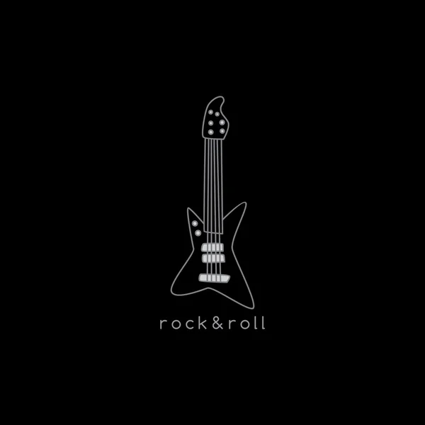 Thema Logotyp E-Gitarre — Stockvektor