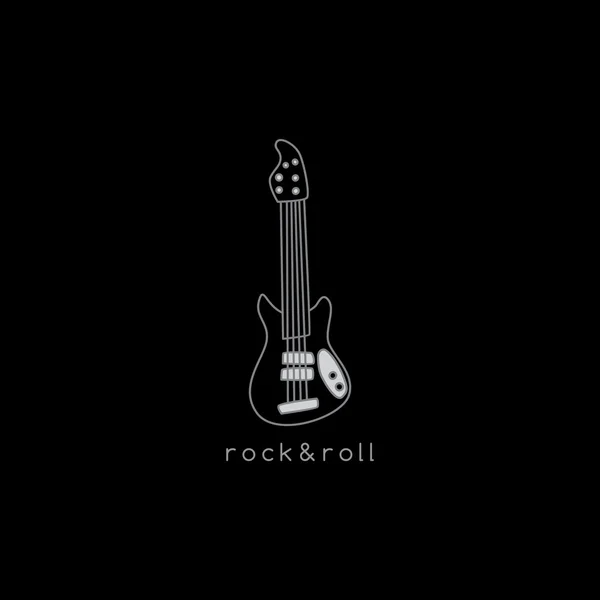 Elektrische gitaar logo thema — Stockvector