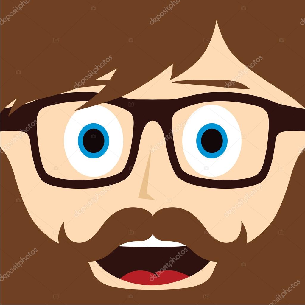 Geek mustache guy cartoon character Stock Vector Image by ©vectorfirst #112874974 Geek mustache guy cartoon character Stock Vector Image by ©vectorfirst #112874974