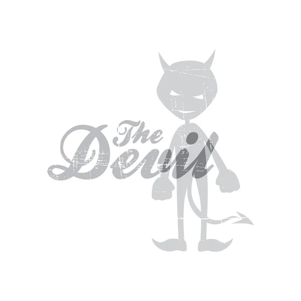 Evil devil silhouette — Stock Vector