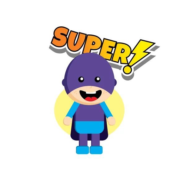 Vlakke stijl superheld karakter avatar — Stockvector