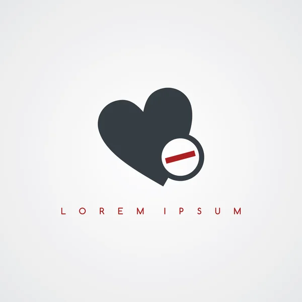 Καρδιά εικονίδιο σήμα logotype — Διανυσματικό Αρχείο